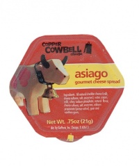 GoPicnic Copper Cowbell Asiago Cheese Spread, Portion Cups, 10 Count GoPicnic Copper Cowbell Asiago Cheese Spread, Portion Cups, 10 Count