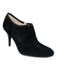 Combining two trendy elements of the season--a shootie silhouette and an almond-toe shape--Calvin Klein's Jenny is fundamental for your fall shoe collection. Made in suede with a zipper enclosure on the side and 3 stacked heel. Combining two trendy elements of the season--a shootie silhouette and an almond-toe shape--Calvin Klein's Jenny is fundamental for your fall shoe collection. Made in suede with a zipper enclosure on the side and 3 stacked heel.