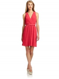 THE LOOKAccordion pleating, alloverGently ruched skirtBelted waistBack zip with hook-and-eye closureTHE FITAbout 35 from shoulder to hemTHE MATERIALPolyesterFully linedCARE & ORIGINDry cleanImportedModel shown is 5'10 (177cm) wearing US size 4. THE LOOKAccordion pleating, alloverGently ruched skirtBelted waistBack zip with hook-and-eye closureTHE FITAbout 35 from shoulder to hemTHE MATERIALPolyesterFully linedCARE & ORIGINDry cleanImportedModel shown is 5'10 (177cm) wearing US size 4.