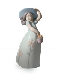 Lladro captures the innocence of youth in the Little Daisy figurine. A young lady twirls about, carrying a basket of flowers and happy to enjoy a spring day Lladro captures the innocence of youth in the Little Daisy figurine. A young lady twirls about, carrying a basket of flowers and happy to enjoy a spring day
