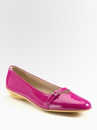 Ladylike Mary Janes in glossy abrasivato calfskin, topped with a singular buckle strap for a contemporary update.Point-toe Leather lining and sole Padded insole Made in ItalyOUR FIT MODEL RECOMMENDS ordering one half size up as this style runs small. Ladylike Mary Janes in glossy abrasivato calfskin, topped with a singular buckle strap for a contemporary update.Point-toe Leather lining and sole Padded insole Made in ItalyOUR FIT MODEL RECOMMENDS ordering one half size up as this style runs small.