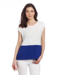 Calvin Klein Jeans Women?s Petite Color Block Top