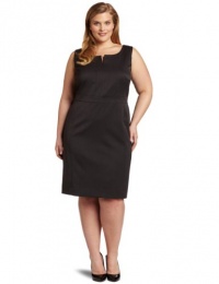 Anne Klein Women's Plus-Size Split Neck Shift Dress