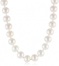 14k White Gold 8.5-9mm White Freshwater Cultured AA Quality Pearl Necklace, 20