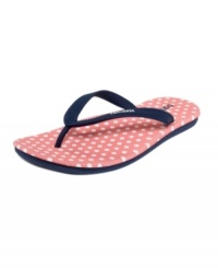 Convere's CTAS SandStar flip flops are a pretty and polka-dotted beach bag essential. Convere's CTAS SandStar flip flops are a pretty and polka-dotted beach bag essential.