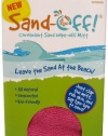 Sand-Off! Pink Powder-Infused Mitt Beach Towel for All-natural Sand Removal