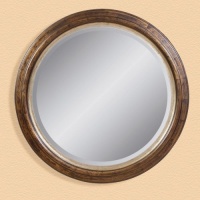 Antique Bronze with Accents Mirror - 40 diam. in. Antique Bronze with Accents Mirror - 40 diam. in.
