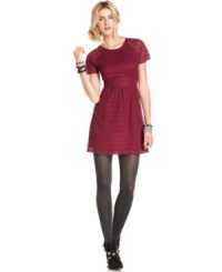 Allover sheer lace adds a sultry appeal to this otherwise sweet Free People dress -- perfect for a fall date-night look! Allover sheer lace adds a sultry appeal to this otherwise sweet Free People dress -- perfect for a fall date-night look!