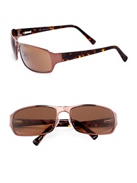 THE LOOKRectangular navigator style Metal framesBrow barPlastic armsSignature case includedTHE COLORBrown with brown lensesORIGINImportedPlease note: Actual lens is darker than shown.This item was originally available for purchase at Saks Fifth Avenue OFF 5TH stores. THE LOOKRectangular navigator style Metal framesBrow barPlastic armsSignature case includedTHE COLORBrown with brown lensesORIGINImportedPlease note: Actual lens is darker than shown.This item was originally available for purchase at Saks Fifth Avenue OFF 5TH stores.