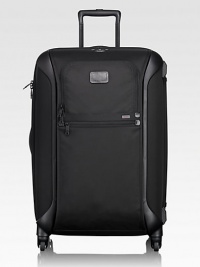 Significantly lighter than traditional wheeled cases, this packing case offers the easy maneuverability of four 360° spinner wheels, all-around bumper guards and smooth, durable ballistic nylon fabric covering a strong, flexible polypropylene shell.Zip closureExterior zip compartmentsInterior zip, mesh compartmentsTop carry handleProtective feetBallistic nylon22W x 16H x 10DImported Significantly lighter than traditional wheeled cases, this packing case offers the easy maneuverability of four 360° spinner wheels, all-around bumper guards and smooth, durable ballistic nylon fabric covering a strong, flexible polypropylene shell.Zip closureExterior zip compartmentsInterior zip, mesh compartmentsTop carry handleProtective feetBallistic nylon22W x 16H x 10DImported