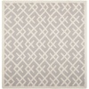 Safavieh Dhurrie Collection DHU552G-8SQ Handmade Wool Square Area Rug, 8-Feet, Grey/Ivory