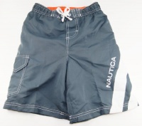 Nautica Kid Boys 8-20 Gray Pull-On Swim Shorts/Swimwear/Swim Trunks Nautica Kid Boys 8-20 Gray Pull-On Swim Shorts/Swimwear/Swim Trunks