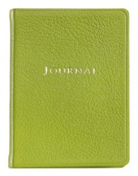 Graphic Image Small Travel Journal, Goatskin Leather, Lime (TJSMRBLGTILIM) Graphic Image Small Travel Journal, Goatskin Leather, Lime (TJSMRBLGTILIM)