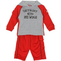 NHL Reebok Detroit Red Wings Infant Faux Layer Shirt and Pants Set - Ash/Red NHL Reebok Detroit Red Wings Infant Faux Layer Shirt and Pants Set - Ash/Red