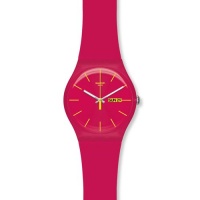 Swatch Rubine Rebel Pink Silicone Unisex Watch SUOR704 Swatch Rubine Rebel Pink Silicone Unisex Watch SUOR704