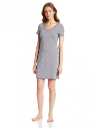 Nautica Sleepwear Women's Solid Anchor V Neck Sleep Shirt Nautica Sleepwear Women's Solid Anchor V Neck Sleep Shirt