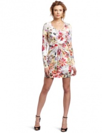 ABS Allen Schwartz Women's Long Sleeve Dress With Pin Tucked Detail, Carnation, Medium ABS Allen Schwartz Women's Long Sleeve Dress With Pin Tucked Detail, Carnation, Medium
