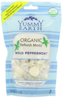 YummyEarth Organic Refresh Mints, Wild Peppermint, 3.3-Ounce Bag (Pack of 6) YummyEarth Organic Refresh Mints, Wild Peppermint, 3.3-Ounce Bag (Pack of 6)