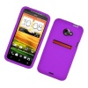 Eagle Cell SCHTCEVOONES05 Barely There Slim and Soft Skin Case for HTC Evo 4G LTE/Evo One - Retail Packaging - Purple