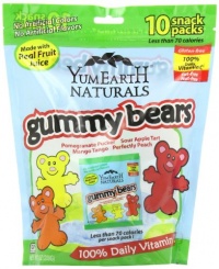 YumEarth Natural Gummy Bears, 10 snack packs (7oz) YumEarth Natural Gummy Bears, 10 snack packs (7oz)
