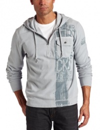 Calvin Klein Jeans Men's Micro Waffle Long Sleeve Popover Hoody Calvin Klein Jeans Men's Micro Waffle Long Sleeve Popover Hoody