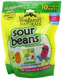 YumEarth Naturals, Sour Jelly Beans, 10 Snack Packs, 20 g Each