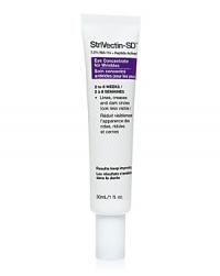 New StriVectin-SD™ Eye Concentrate for WrinklesNew StriVectin-SD Eye is a multi-dimensional eye cream targeting crow's feet, dark circles and puffiness around the eyes. This leading eye wrinkle and line fighter is now powered up with a new clinical formula for even greater results. More Science. Less Eye Lines.We powered up the original StriVectin-SD® Eye with more efficacious peptides, brighteners and soft focus light diffusers. And we re-engineered the formula with our patented NIA-114™ technology, discovered in skin cancer research to accelerate the rebuilding of skin layers. New StriVectin-SD™ Eye Concentrate for WrinklesNew StriVectin-SD Eye is a multi-dimensional eye cream targeting crow's feet, dark circles and puffiness around the eyes. This leading eye wrinkle and line fighter is now powered up with a new clinical formula for even greater results. More Science. Less Eye Lines.We powered up the original StriVectin-SD® Eye with more efficacious peptides, brighteners and soft focus light diffusers. And we re-engineered the formula with our patented NIA-114™ technology, discovered in skin cancer research to accelerate the rebuilding of skin layers.