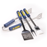 NCAA Michigan Wolverines 4 Piece Barbecue Set NCAA Michigan Wolverines 4 Piece Barbecue Set
