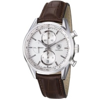 TAG Heuer Men's CAR2111.FC6291 Carrera Silver Dial Leather Strap Chronograph Watch TAG Heuer Men's CAR2111.FC6291 Carrera Silver Dial Leather Strap Chronograph Watch