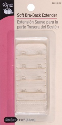 Dritz(R) 2 Hook Bra Back Extender- 1-1/2 Inch Wide Beige Dritz(R) 2 Hook Bra Back Extender- 1-1/2 Inch Wide Beige