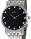 Bulova Men's 96D106 Diamond Black Dial Bracelet Watch