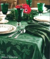 Lenox Holly Damask 60-by-120-Inch Tablecloth, Green