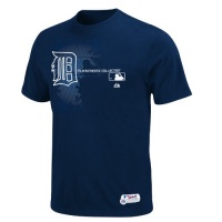 MLB Men's Detroit Tigers Authentic Collection Change Up Short Sleeve Basic Tee by Majestic MLB Men's Detroit Tigers Authentic Collection Change Up Short Sleeve Basic Tee by Majestic