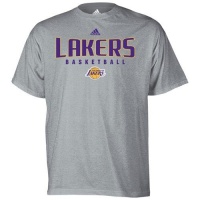 NBA adidas Los Angeles Lakers Ash Absolute T-shirt NBA adidas Los Angeles Lakers Ash Absolute T-shirt