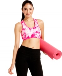 This Ideology sports bra is as comfortable as it is cute. Soft cups and wide tank straps offer support during your workout, while the seamless design works under tees, too! This Ideology sports bra is as comfortable as it is cute. Soft cups and wide tank straps offer support during your workout, while the seamless design works under tees, too!