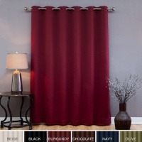 Wide Width Grommet Top Thermal Blackout Curtain 80W X 95L Panel - Burgundy - BWW Wide Width Grommet Top Thermal Blackout Curtain 80W X 95L Panel - Burgundy - BWW