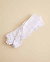 This soft cotton blanket is crafted with care to give your newborn a heavenly way to nap the day away. This soft cotton blanket is crafted with care to give your newborn a heavenly way to nap the day away.
