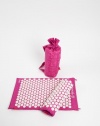 Cotton Magenta Acupressure Massage Mat with carry-bag