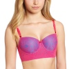 Josie by Natori Women's Luscious 3/4 Balconette Contour, Pink Sorbet/Blue Lagoon, 36B