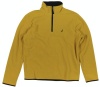 Nautica Men's Solid Quarter Zip Nautex Fleece Pullover Jacket (Yellow) (Small)