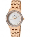 Lucien Piccard Women's 11696-RG-22S Monte Velan White Textured Dial Rose Gold Ion-Plated Stainless Steel Watch