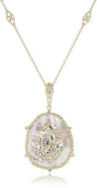 Judith Ripka Oasis Large Stone with Estate Element Pendant Necklace Judith Ripka Oasis Large Stone with Estate Element Pendant Necklace