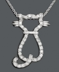 B. Brilliant Sterling Silver Pendant, Cubic Zirconia Cat (3/8 ct. t.w.) B. Brilliant Sterling Silver Pendant, Cubic Zirconia Cat (3/8 ct. t.w.)