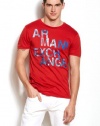 Armani Exchange Mens Splatter Logo Tee