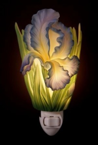 Bearded Iris Nightlight - Flowers of Light Ibis & Orchid Designs Bearded Iris Nightlight - Flowers of Light Ibis & Orchid Designs