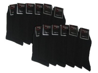 Knocker Mens Plain Dress Socks Black 12 Pairs Size 10-13 Knocker Mens Plain Dress Socks Black 12 Pairs Size 10-13