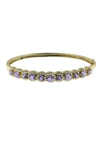 Effy Jewlery 14K Yellow Gold Tanzanite and Diamond Bangle, 3.14 TCW Effy Jewlery 14K Yellow Gold Tanzanite and Diamond Bangle, 3.14 TCW