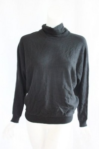 INC International Concepts Womens Deep Black Mod Turtleneck Sweater PL