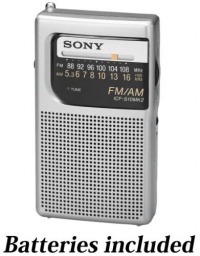 Sony Pocket Size Portable AM/FM Radio with Built-in Speaker, Earphone Jack, LED Tuning Indicator & Carry Strap, All in one Compact Design That Slips Easily Into Shirt or Jacket Pocket * Batteries Included * Sony Pocket Size Portable AM/FM Radio with Built-in Speaker, Earphone Jack, LED Tuning Indicator & Carry Strap, All in one Compact Design That Slips Easily Into Shirt or Jacket Pocket * Batteries Included *