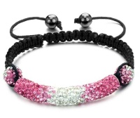 Flying Colors Stylish Shamballa Bracelet for Women and Men Multicolor Shamballa Tube and Beads Pink Purple Blue Red Green Black Grey Silver Clear Crystal with Transitioning Color Flying Colors Stylish Shamballa Bracelet for Women and Men Multicolor Shamballa Tube and Beads Pink Purple Blue Red Green Black Grey Silver Clear Crystal with Transitioning Color